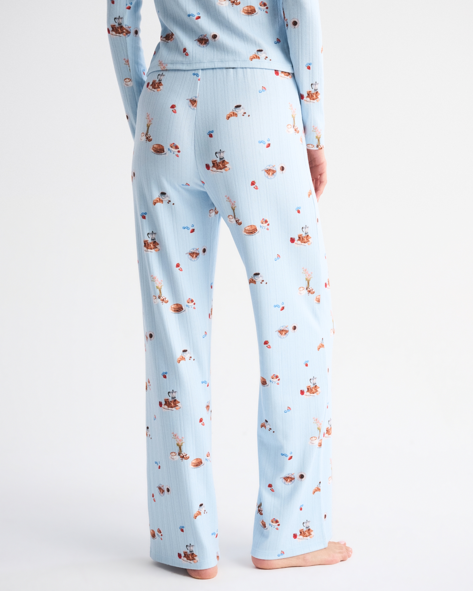 Pointelle Wide Leg Sleep Pant