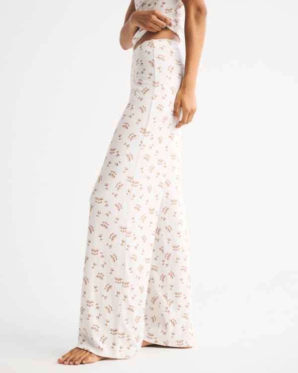 Pointelle Wide Leg Sleep Pant