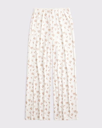 Pointelle Wide Leg Sleep Pant