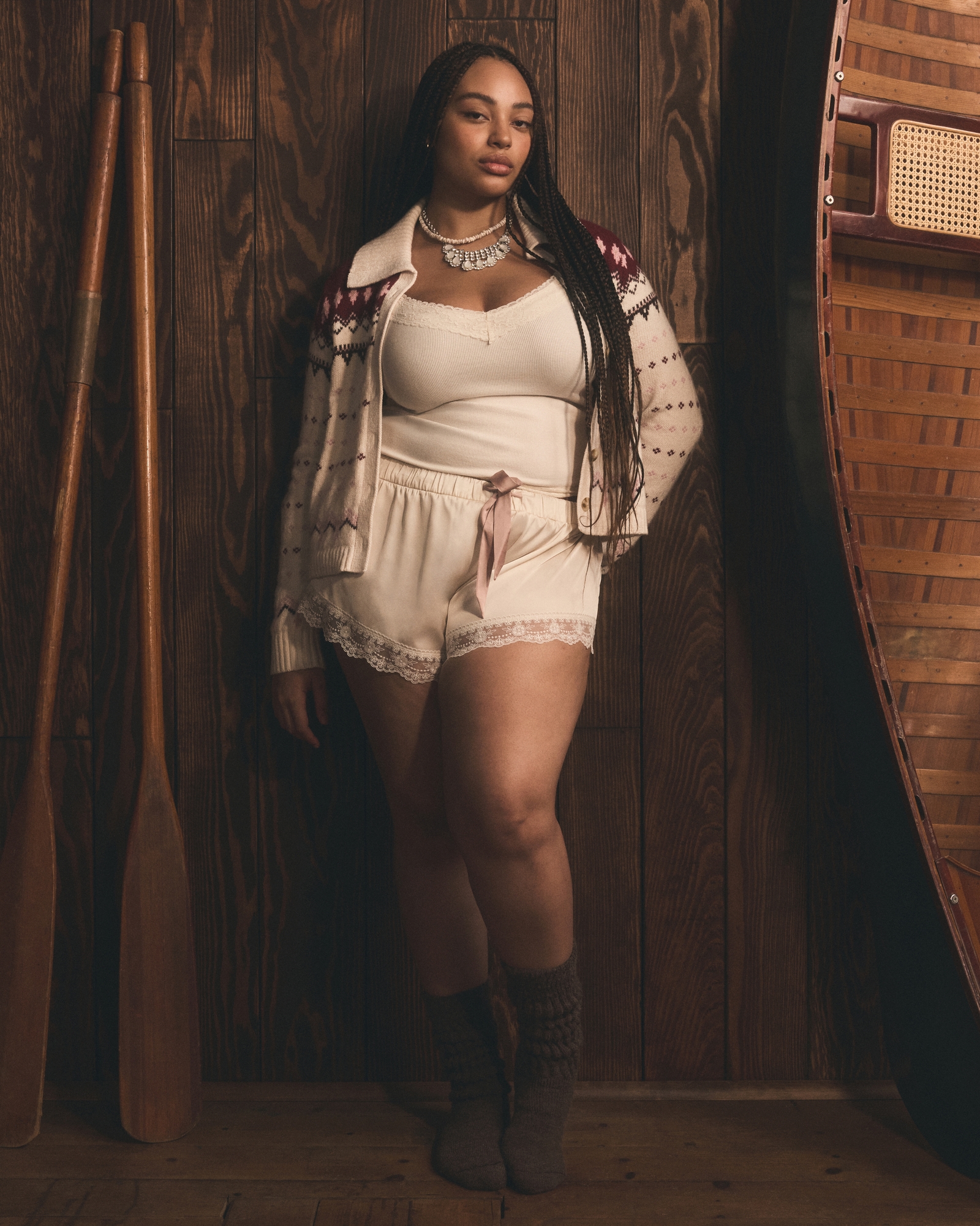 Lace and Satin Sleep Short