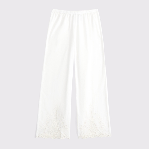 Пижамные брюки Cutwork, вышивка — Abercrombie & Fitch