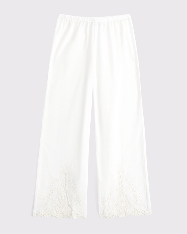 Embroidered Cutwork Sleep Pant