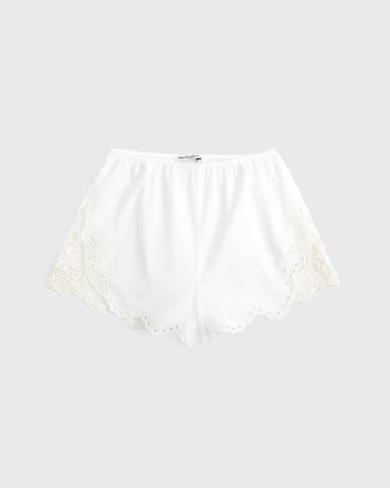 Embroidered Cutwork Sleep Short