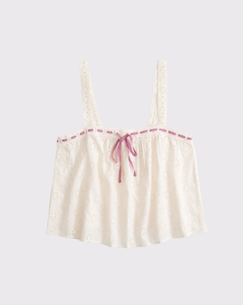 Embroidered Cutwork Sleep Cami