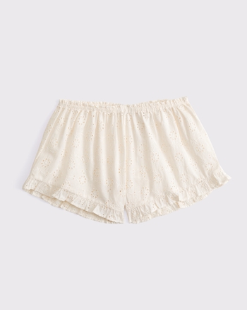 Embroidered Cutwork Sleep Short