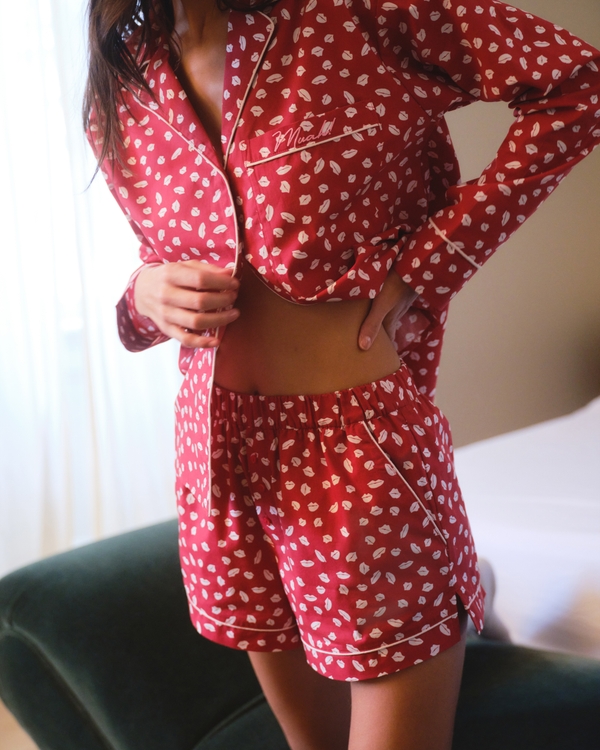 Sleep Boxer Short, Red Print view 2