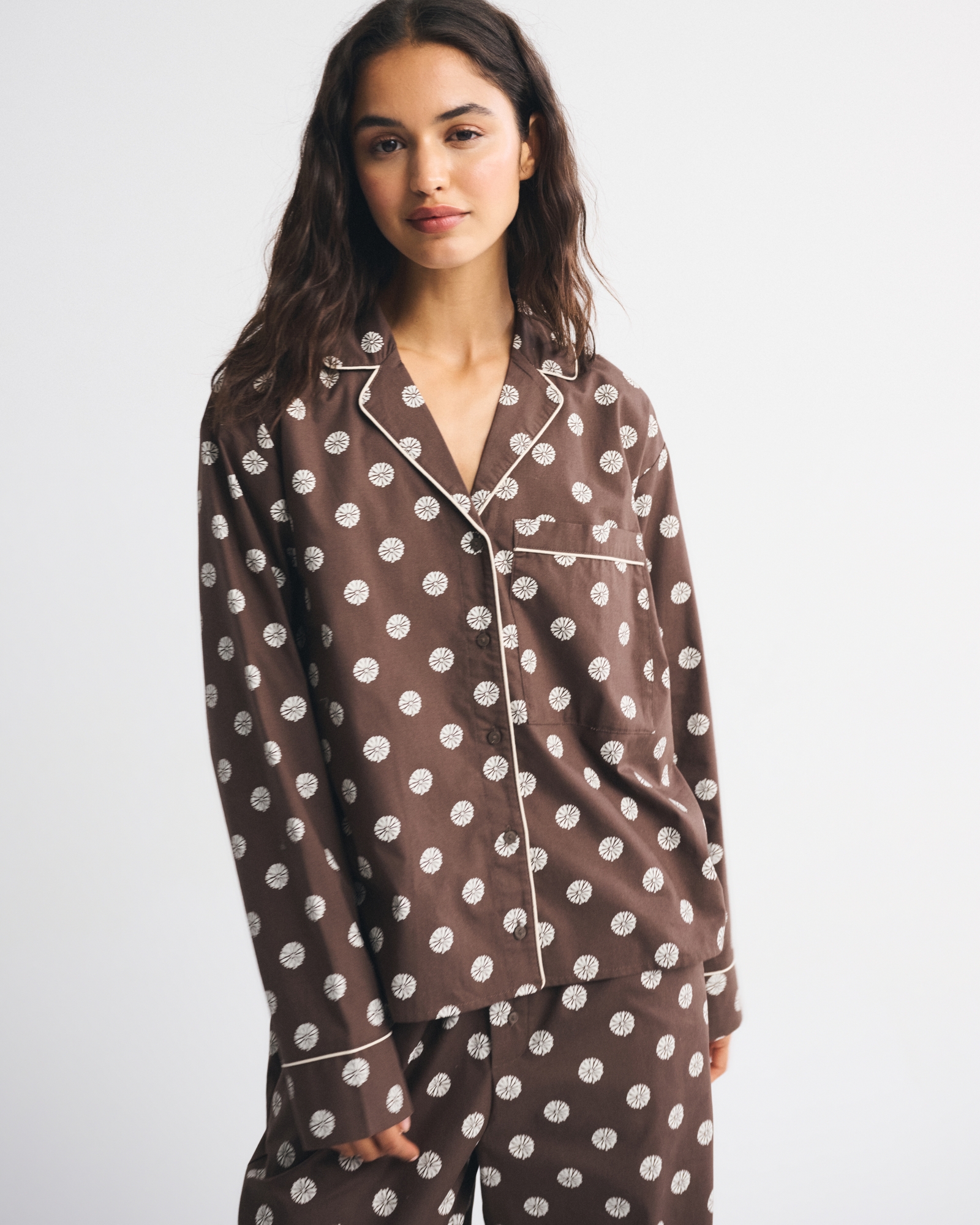 Cotton-Blend Sleep Shirt