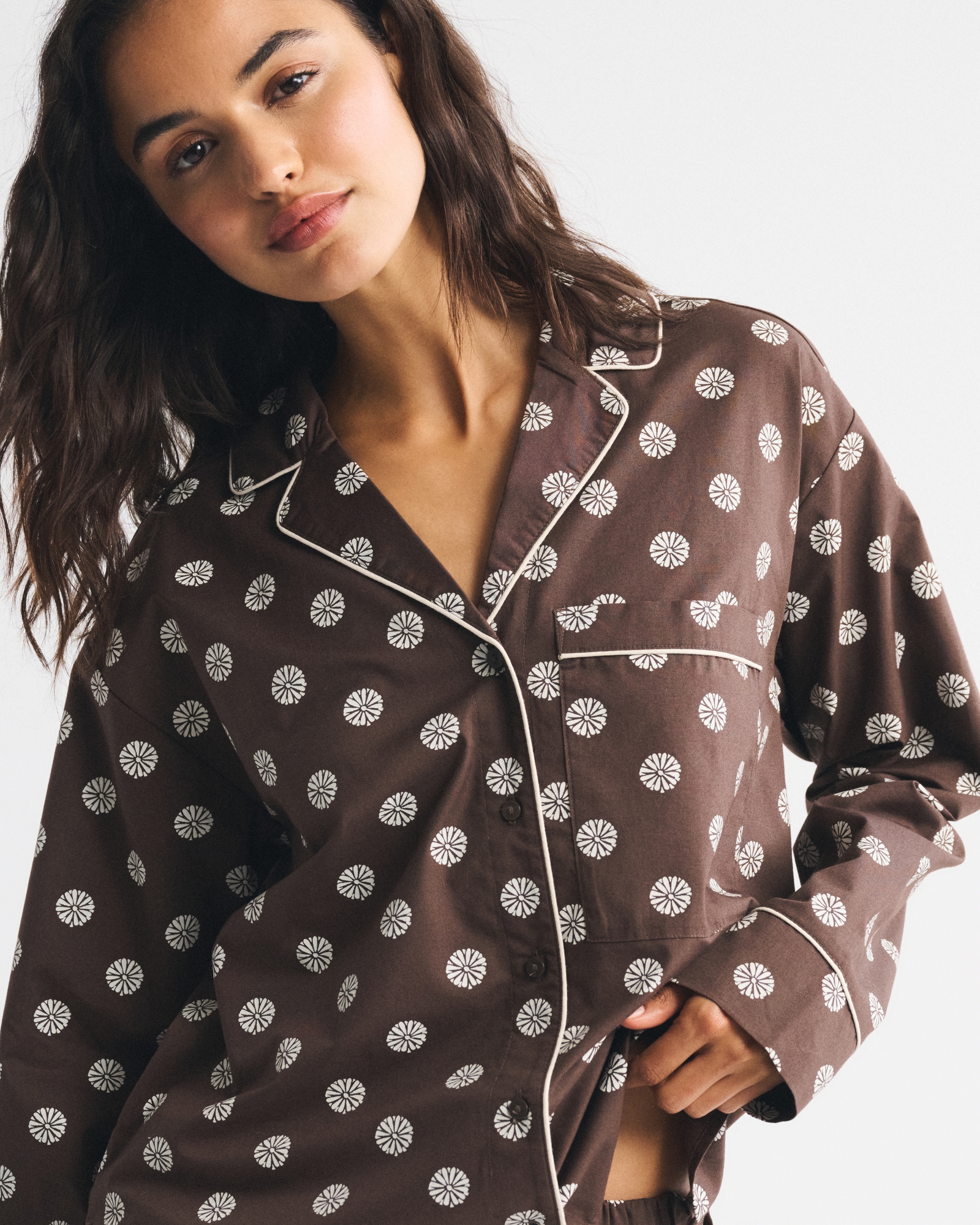 Cotton-Blend Sleep Shirt