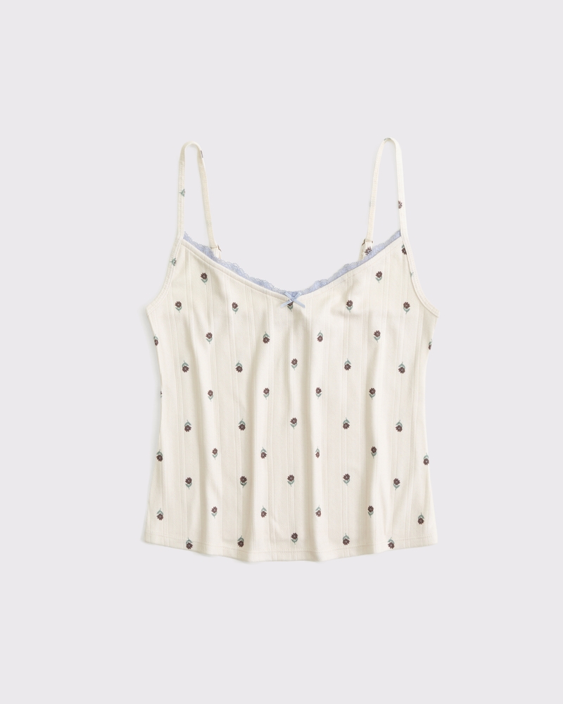 Women's Lace-Trim Sleep Cami | Women's New Arrivals | Abercrombie.com