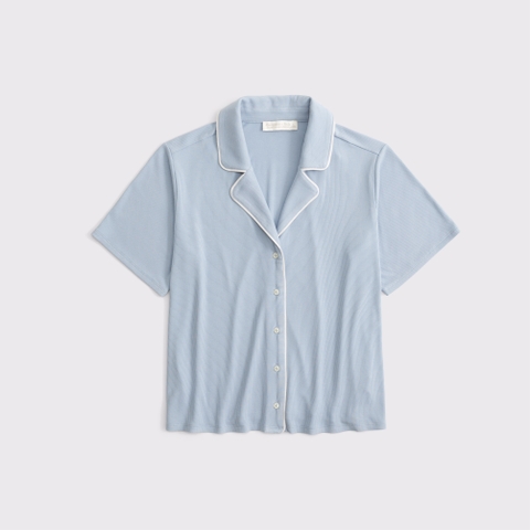 Женские рубашки Abercrombie & Fitch Modal-Blend Lounge Rib Button-Through Shirt