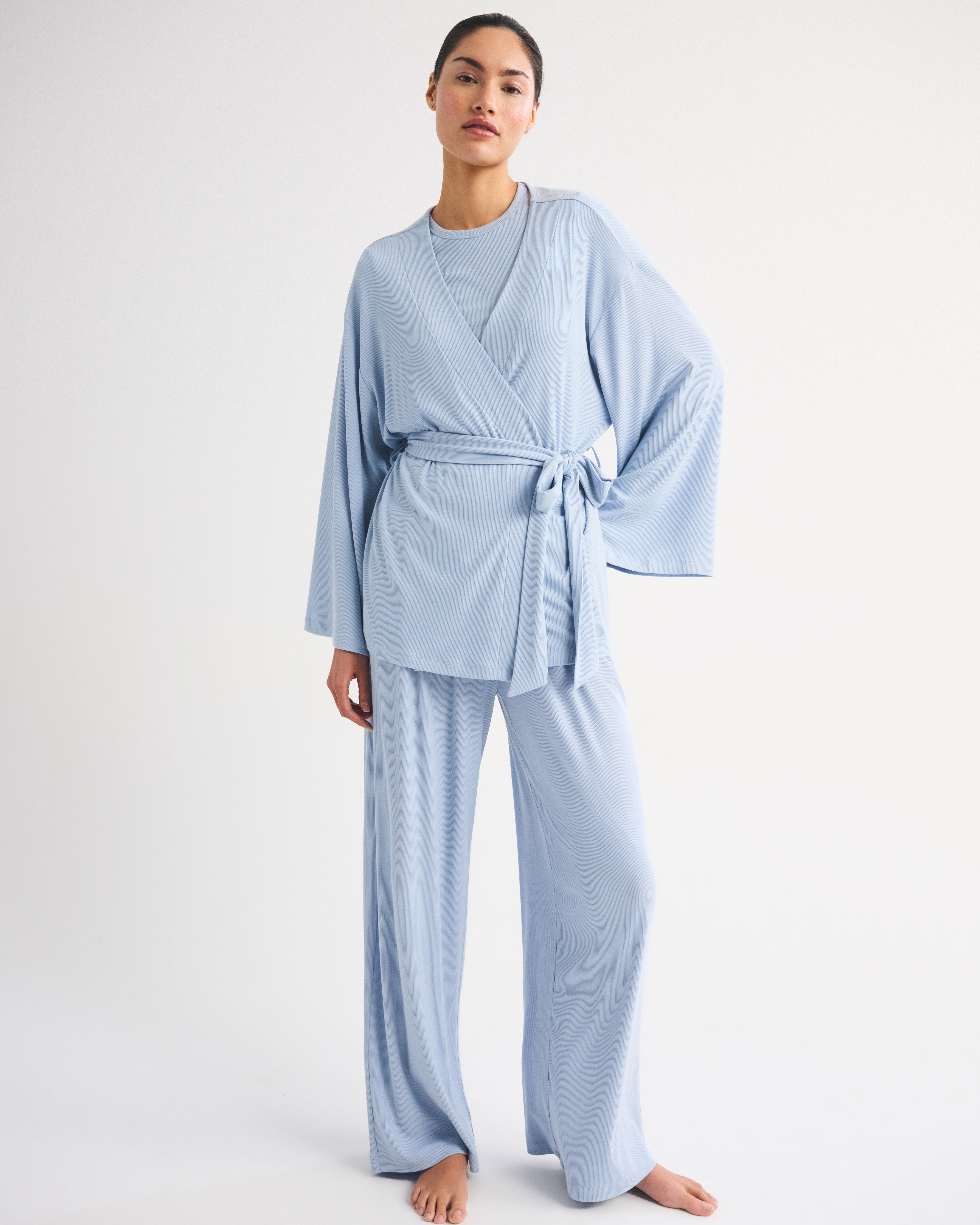 Женские топы Abercrombie & Fitch Modal-Blend Lounge Rib Wrap Top — фото 3