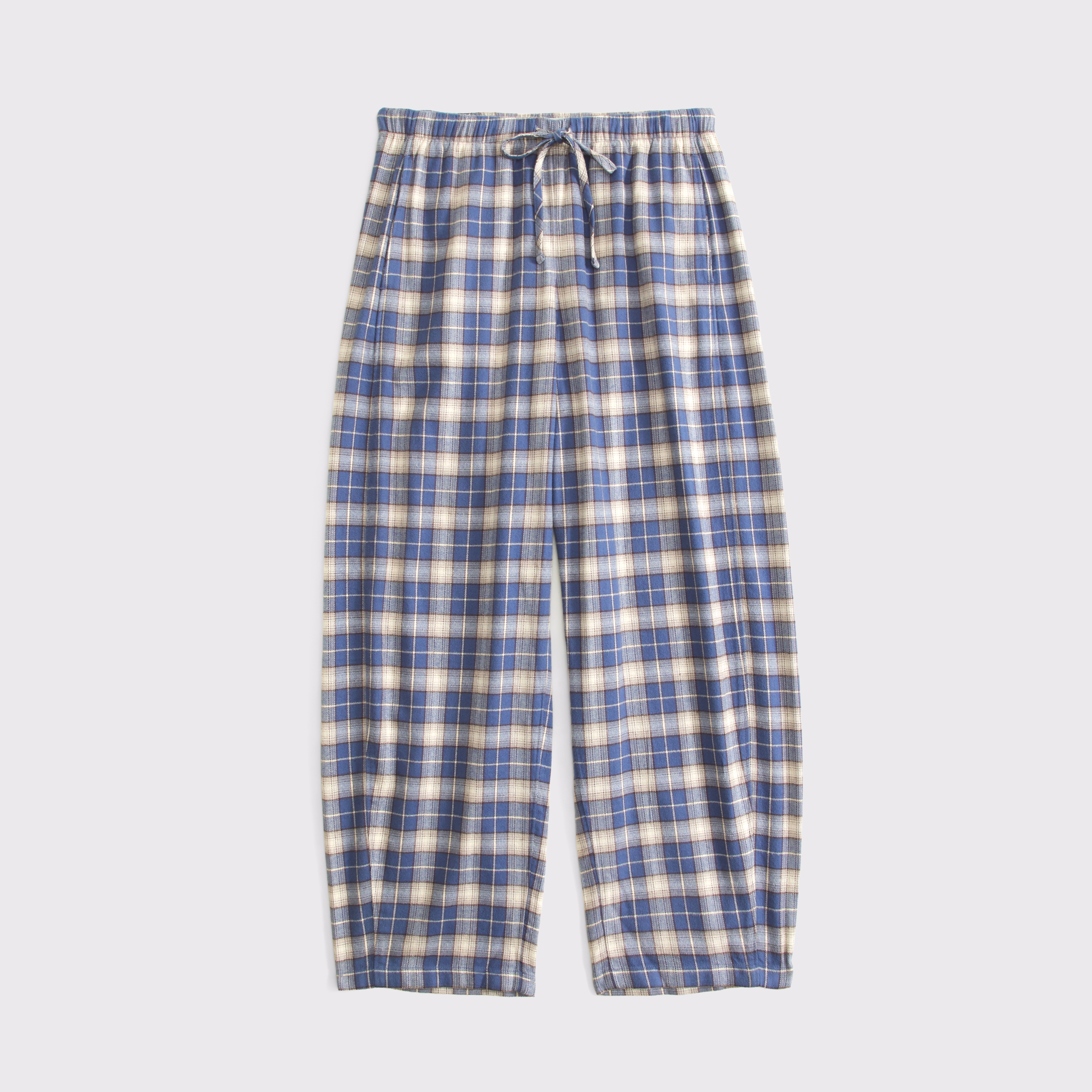 Пижамные брюки Barrel, фланель — Abercrombie & Fitch, цвет: Синий клетчатый — фото 1