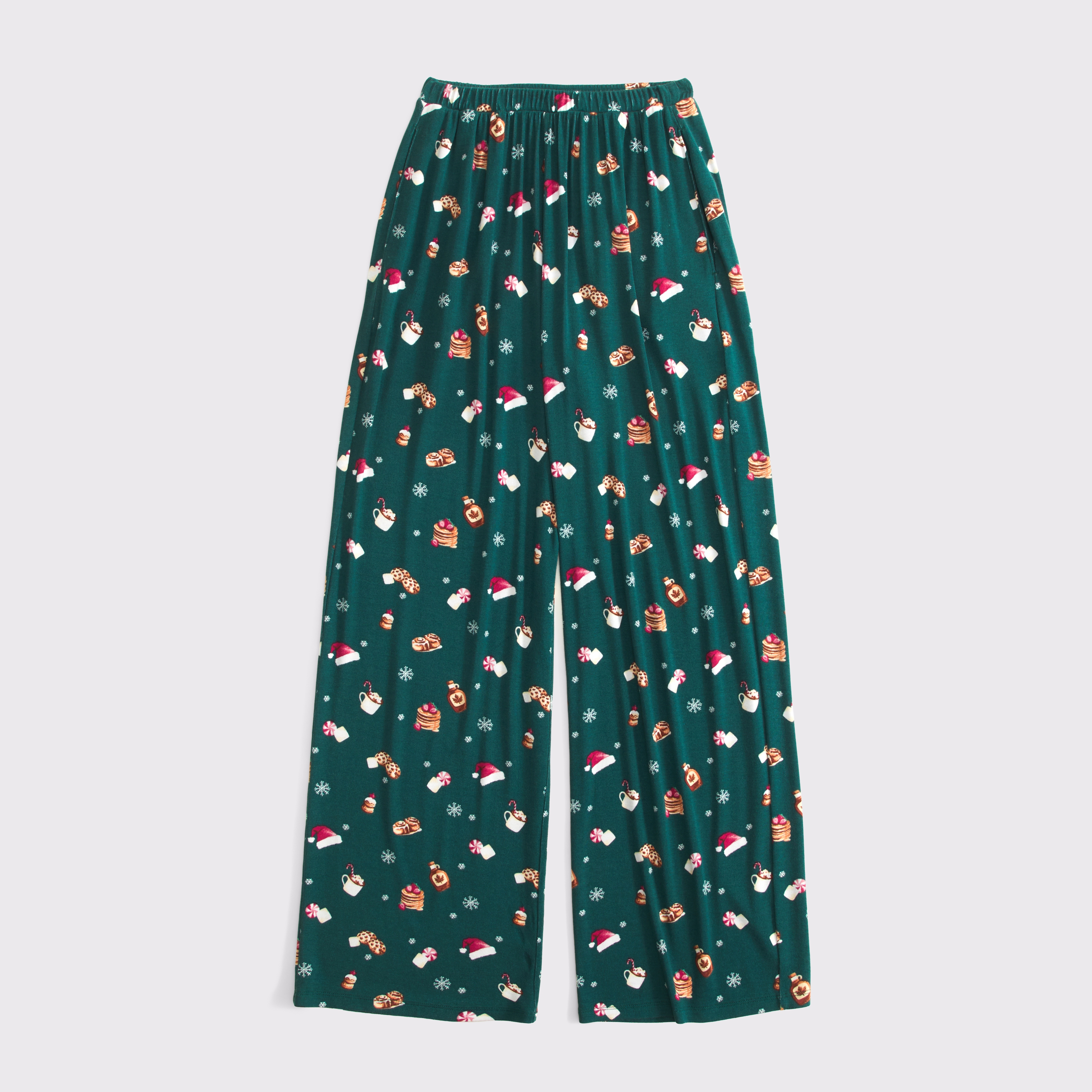 Пижамные брюки, модал — Abercrombie & Fitch, цвет: Зелёный с принтом
