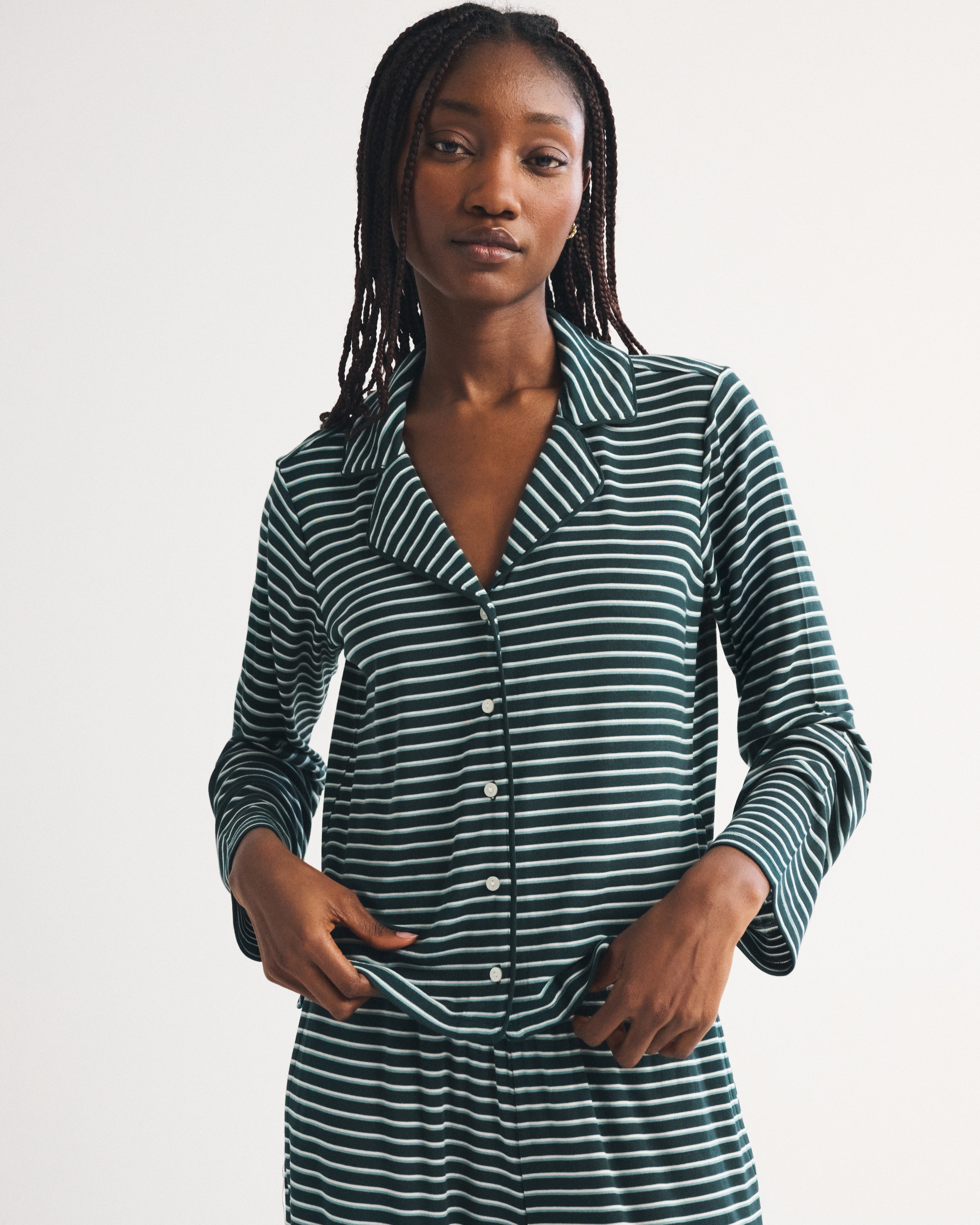 Пижамный топ Button, модал — Abercrombie & Fitch — фото 2