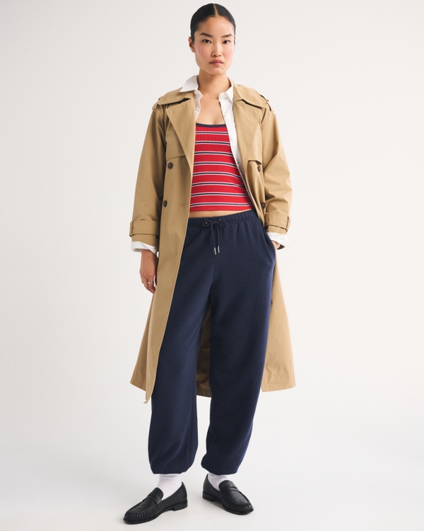 High Rise Sunday Baggy Sweatpant, Muted Navy view 1