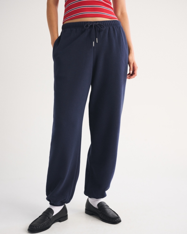 High Rise Sunday Baggy Sweatpant, Muted Navy view 2