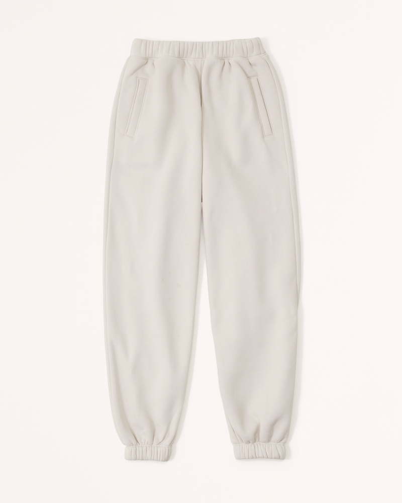 Carson Fold Over Waist Pants (Light Grey)