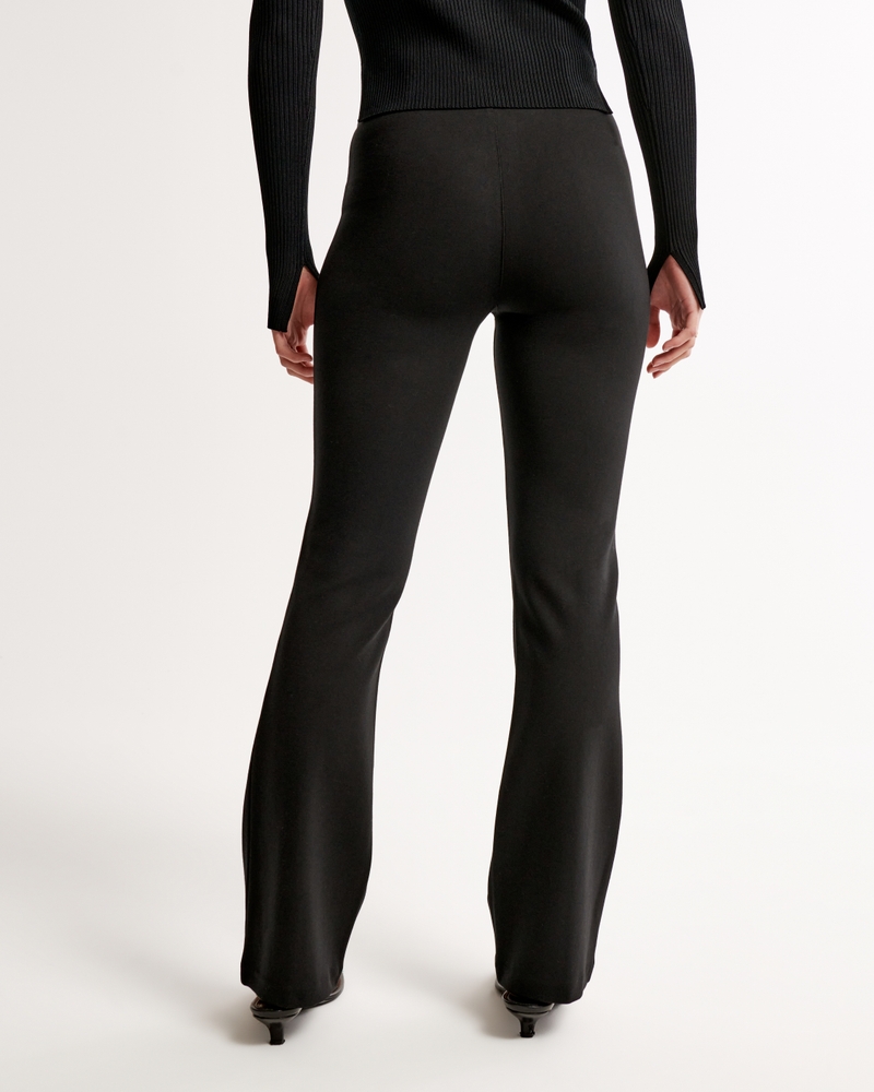 Abercrombie & Fitch PONTE SLIM FLARE - Trousers - black - Zalando.de