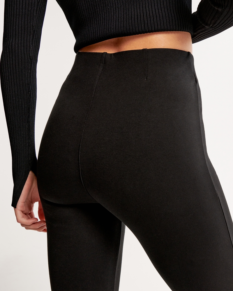 Abercrombie & Fitch FLARE - Leggings - Trousers - anthracite/black 