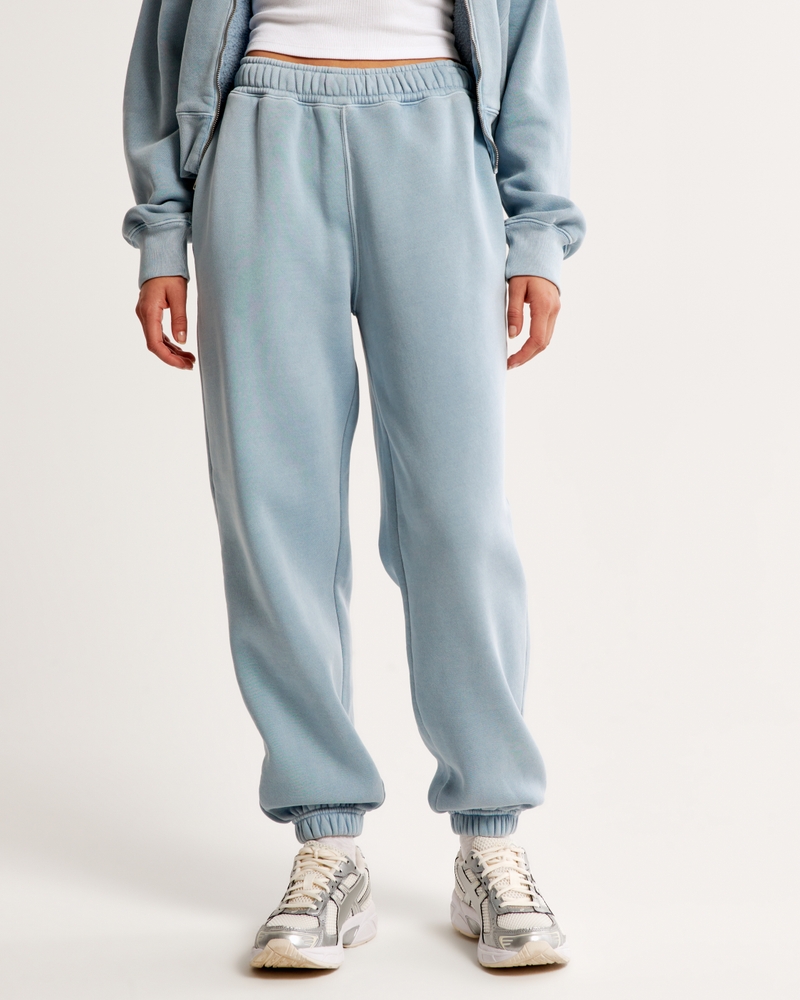 Tall Steel Blue High Waisted Flared Sweatpant