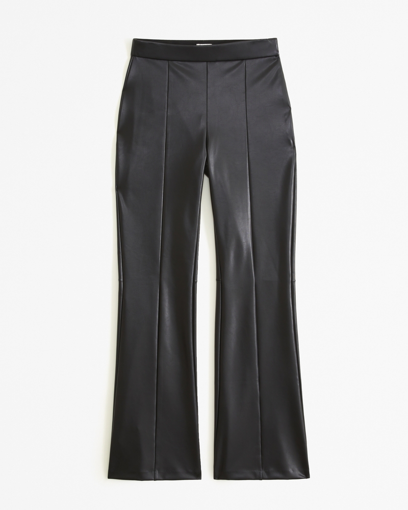 Abercrombie & Fitch FLARE - Leggings - Trousers - anthracite/black