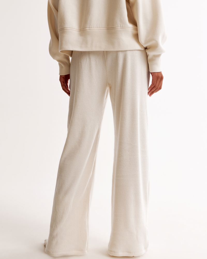Brushed Rib Wide Leg Sweatpant