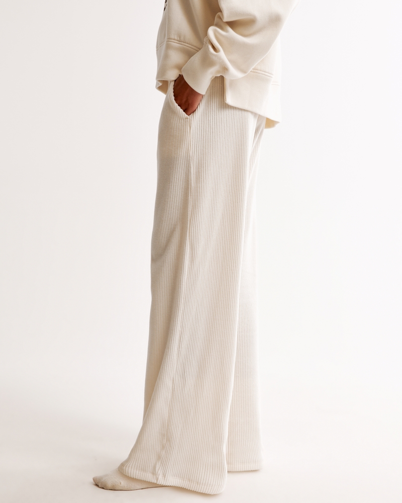 Brushed Rib Wide Leg Sweatpant
