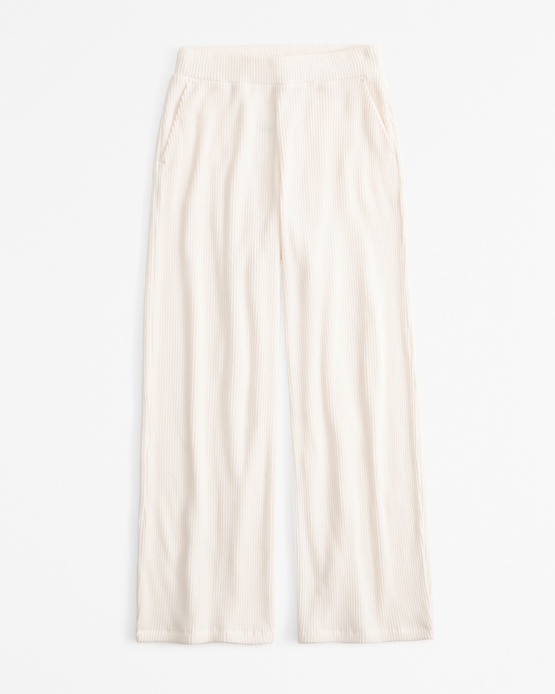 Brushed Rib Wide Leg Sweatpant
