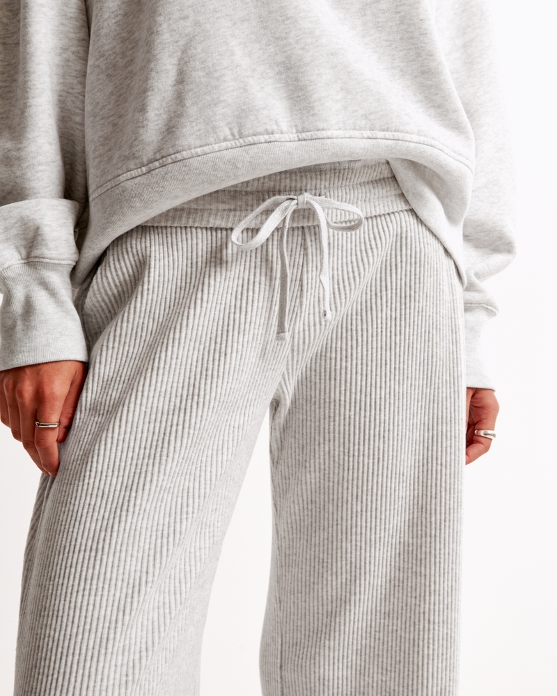 Brushed Rib Wide Leg Sweatpant