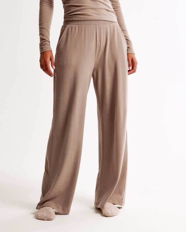 AMiERY - Pantaloni da pigiama casual da donna, con stampa floreale e