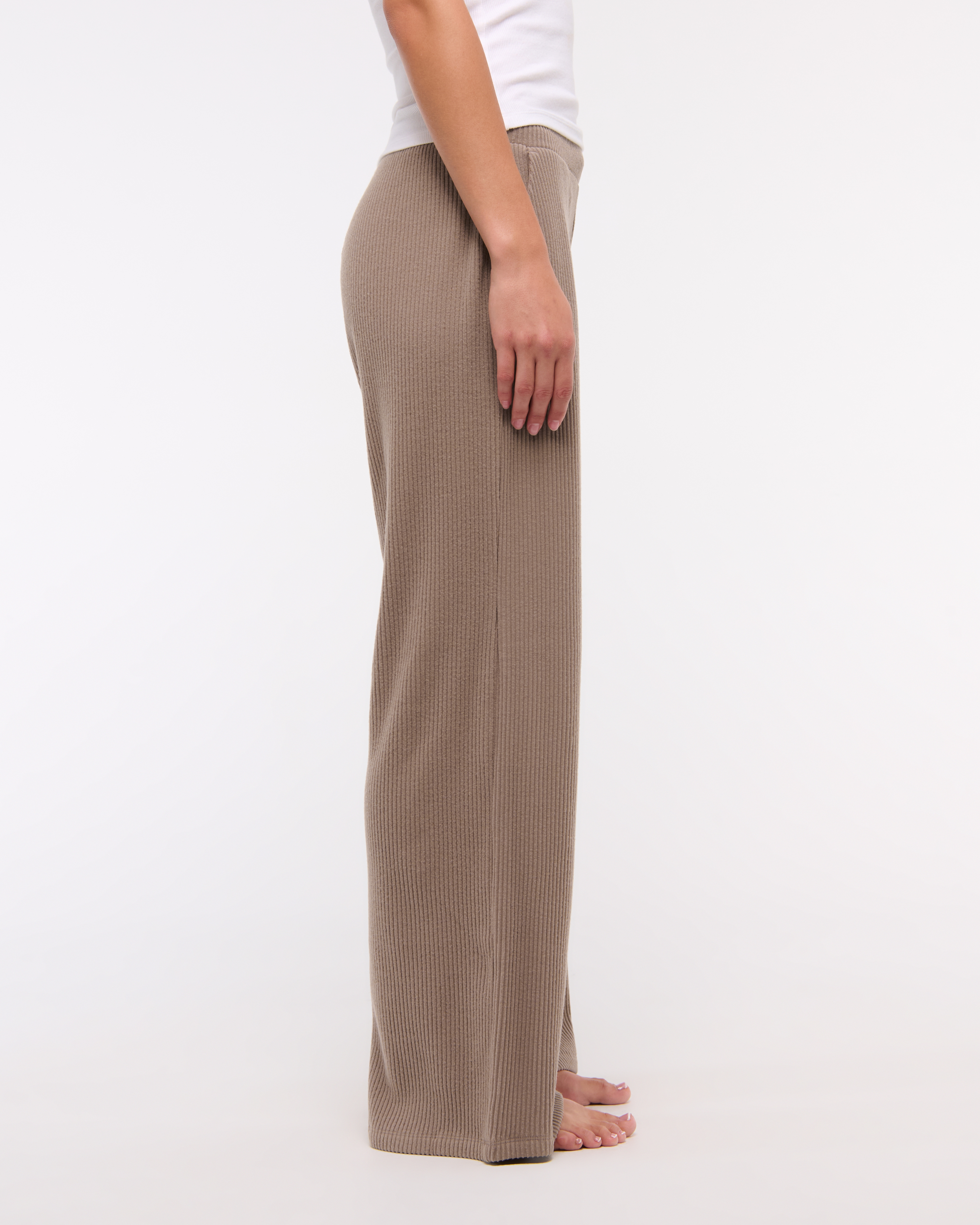 【BAON】Corenti Banding Ribbed Brushed Wide Pants KIC_147-4089-00096-415_model1.