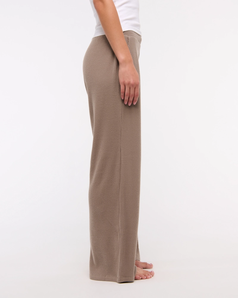 Brushed Rib Wide Leg Sweatpant