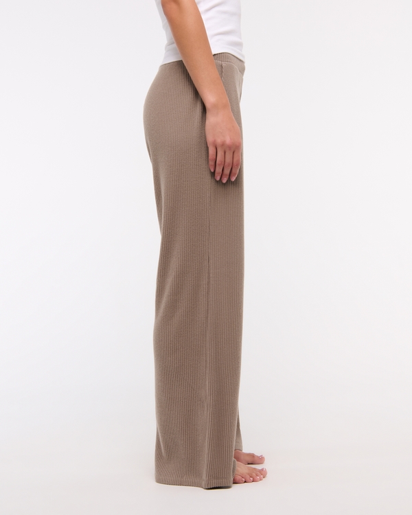 Brushed Rib Wide Leg Sweatpant