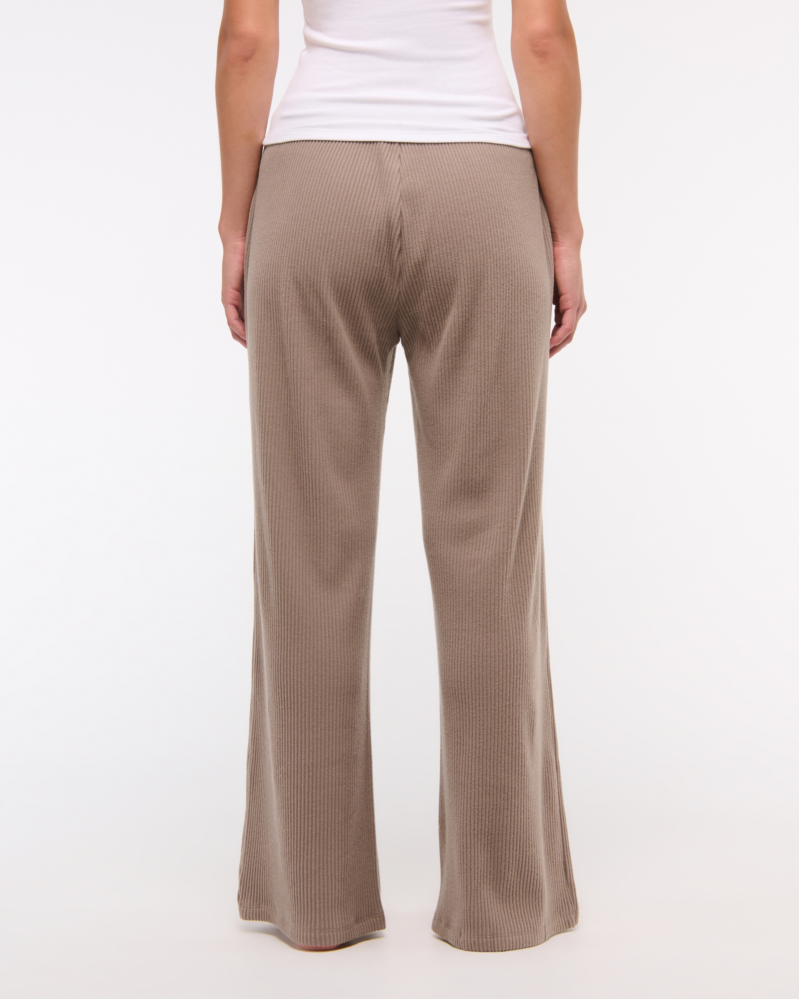Brushed Rib Wide Leg Sweatpant