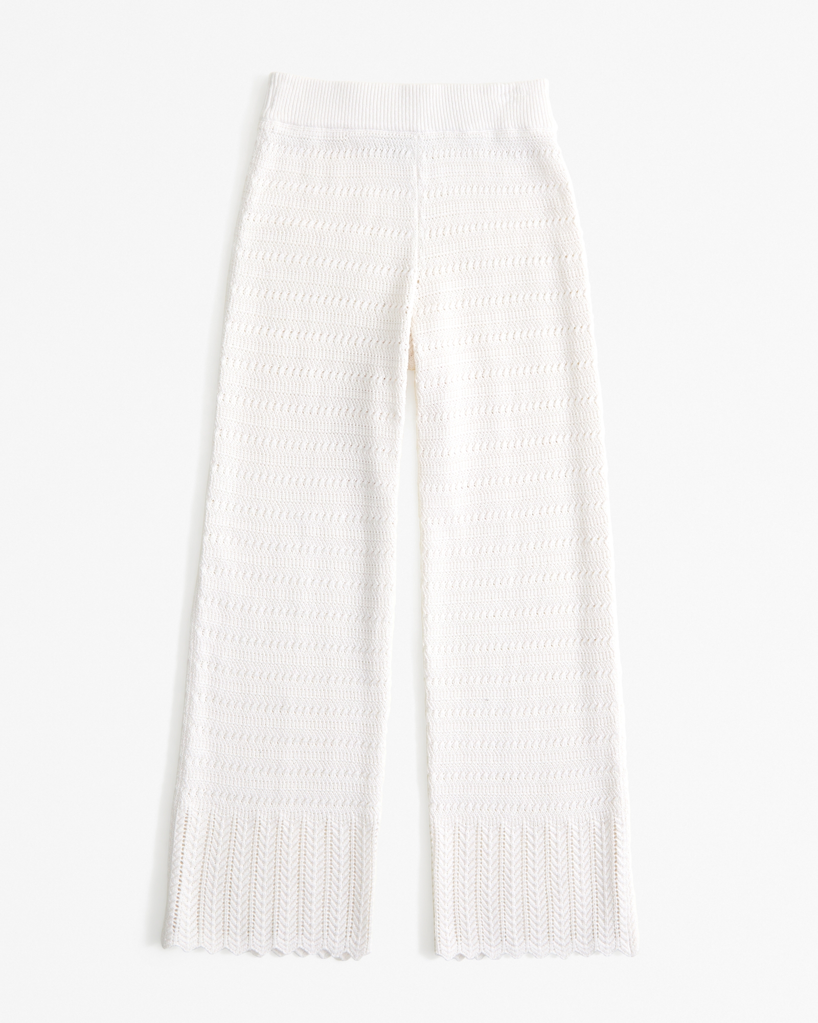 Crochet-Style Wide Leg Pant