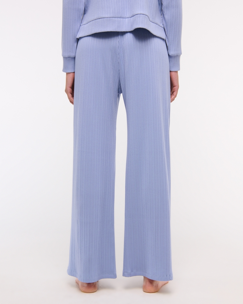 Lounge Rib Mid Rise Wide Leg Sweatpant
