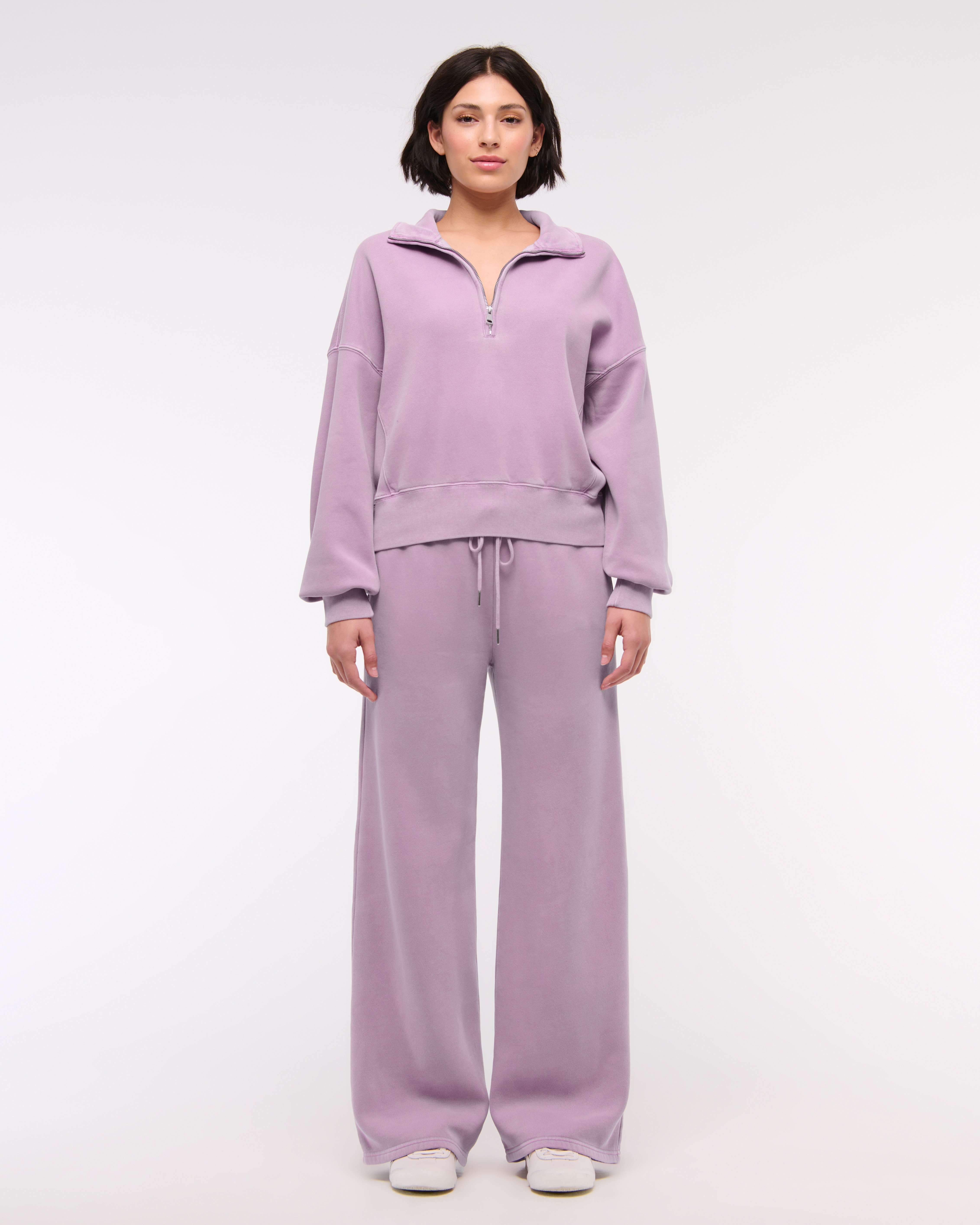 Abercrombie & Fitch Wide Leg Sunday Sweatpant In Purple