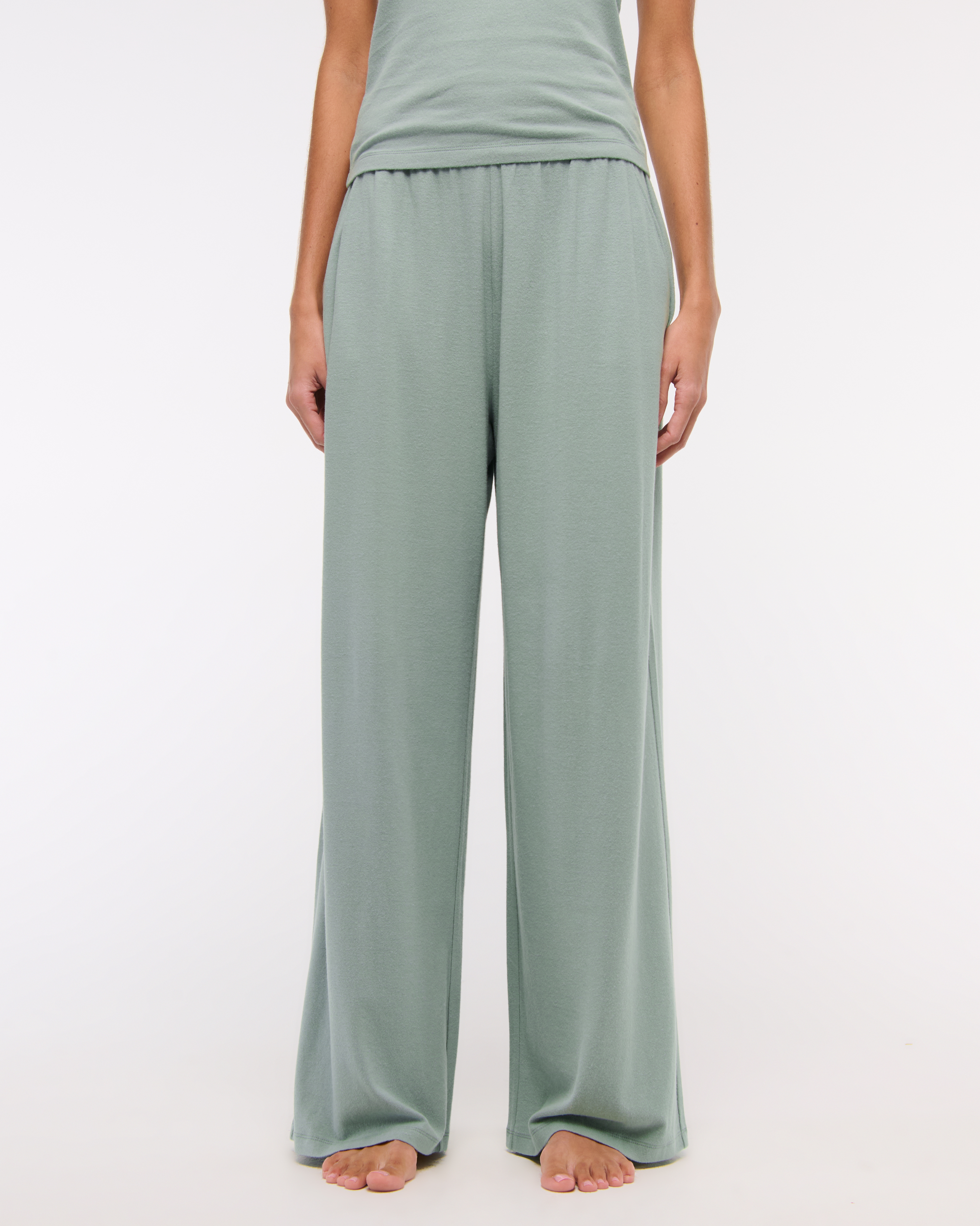 Женские брюки Abercrombie & Fitch Lounge Brushed Wide Leg Pant — фото 3