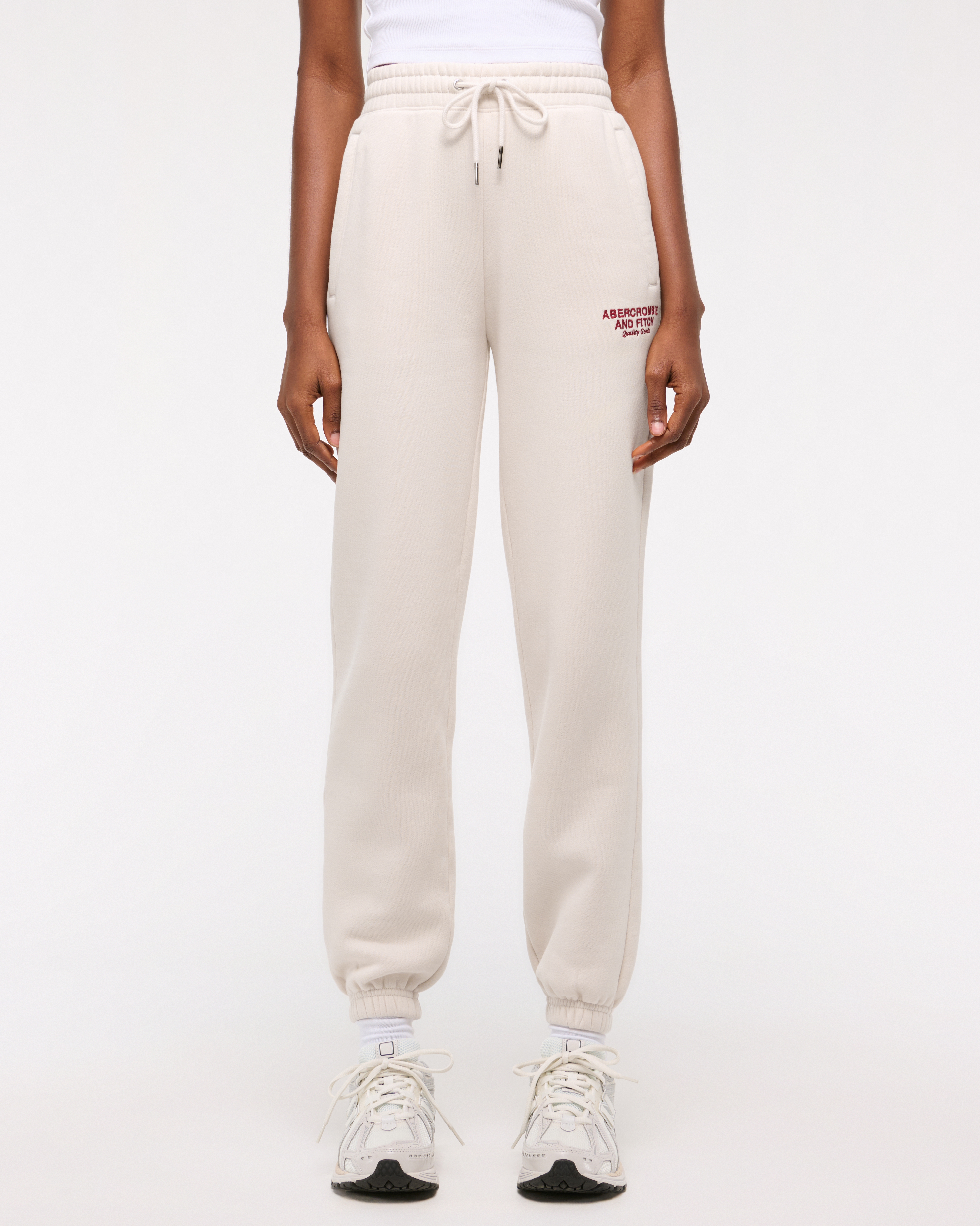 フィットネスボトムス Ganni Ivory cotton blend joggers Ganni Track pants and sweatpants for Women | Online Sale up