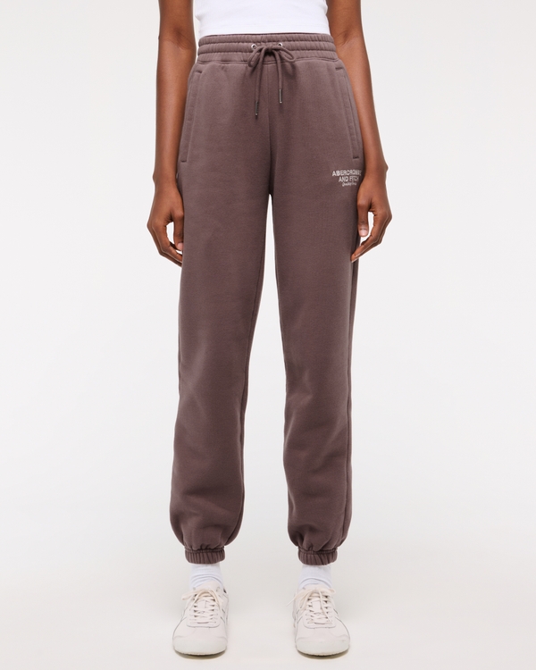 Essential Oversized Logo Sunday Jogger, Brown view 2