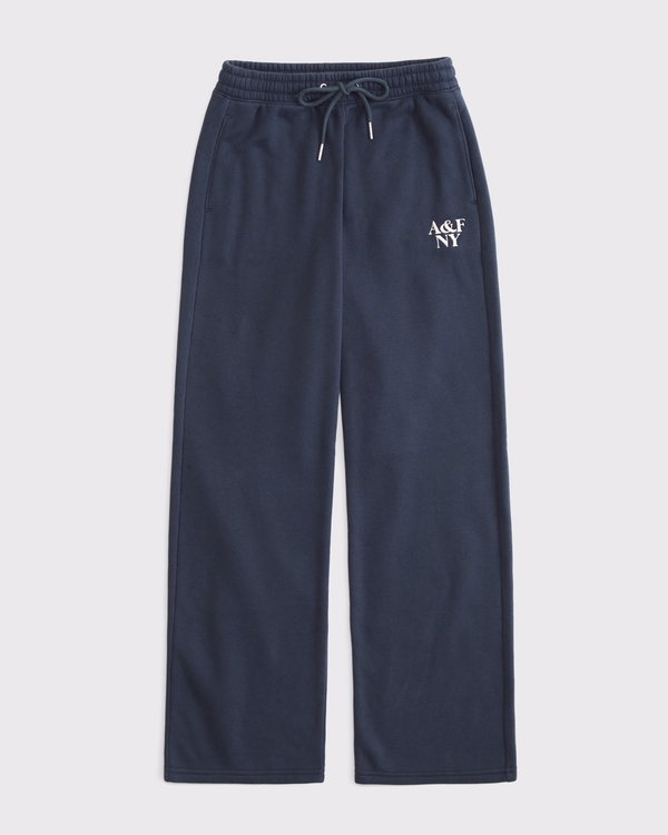 Logo Relaxed Straight Sweatpant, Sapphire view 1