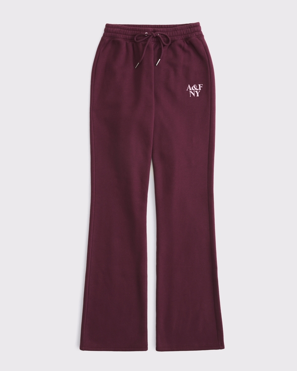 Logo Flare Sweatpant, Red Wine view 1