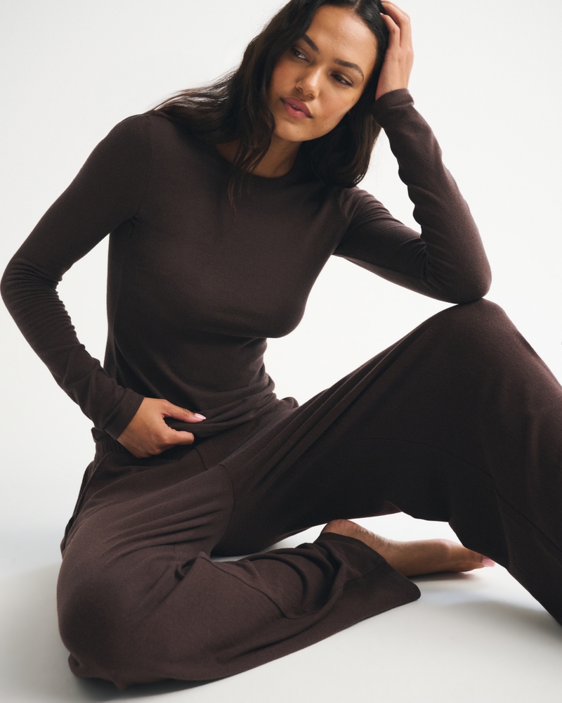 Lounge Brushed Wide Leg Sweatpant