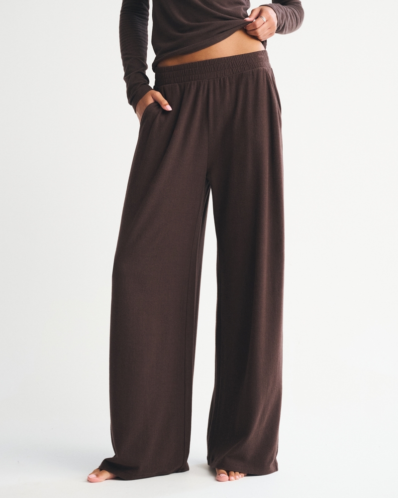 Lounge Brushed Wide Leg Sweatpant
