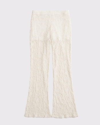 High Rise Knit Lace Pant