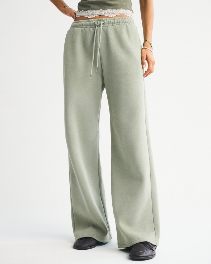 High Rise Sunday Wide Leg Sweatpant