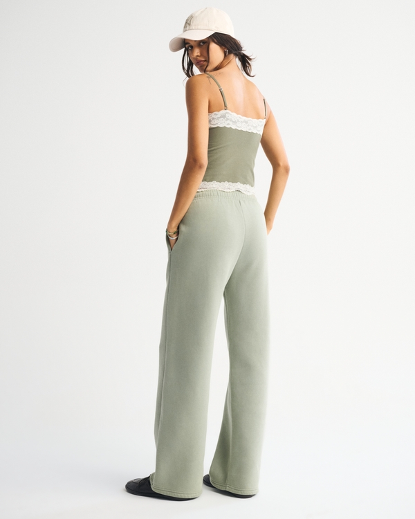 High Rise Sunday Wide Leg Sweatpant