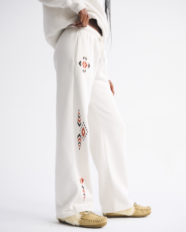 High Rise Sunday Wide Leg Sweatpant