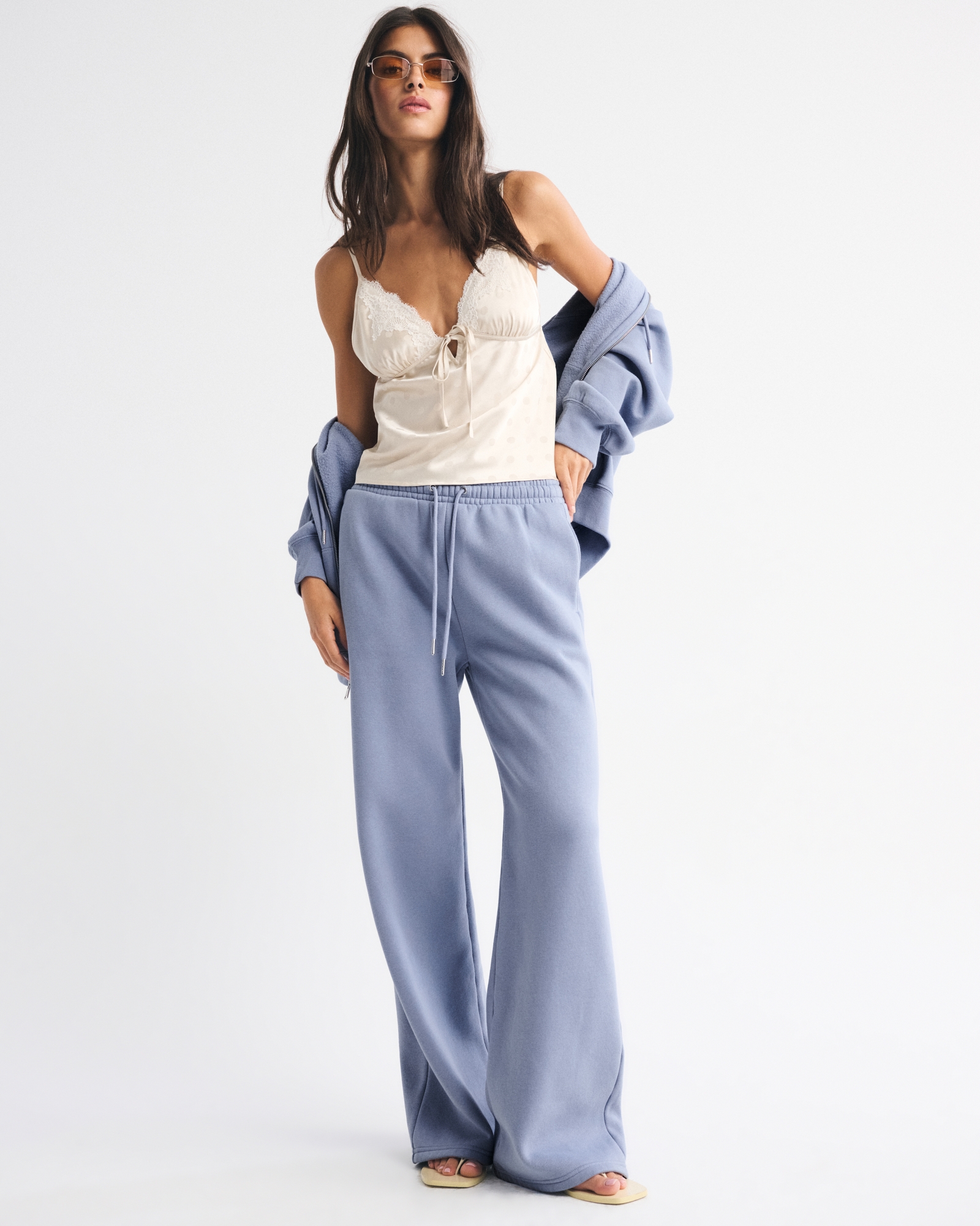 High Rise Wide Leg Sunday Sweatpant