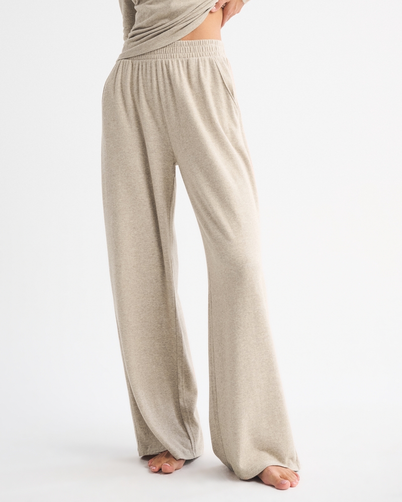 Lounge Brushed Wide Leg Sweatpant